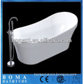 White Oval Acrylic Whirlpool Massage Tub Shower Combo For Adult
